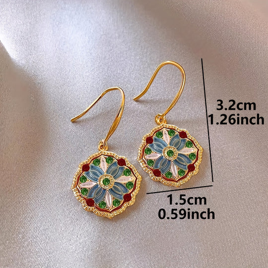 Pair Elegant Floral Earrings