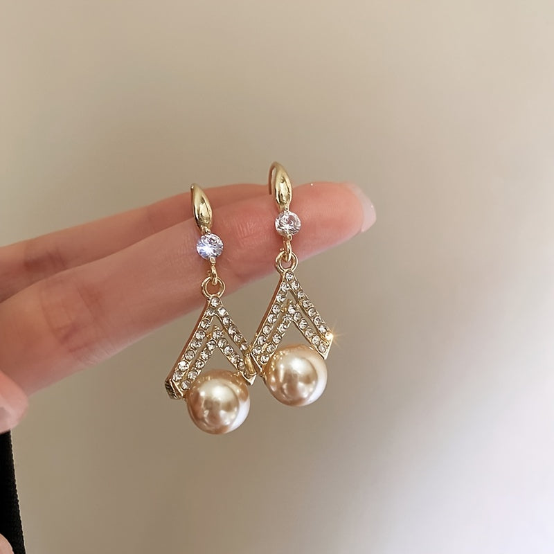 Zirconia Triangle Silver Earrings