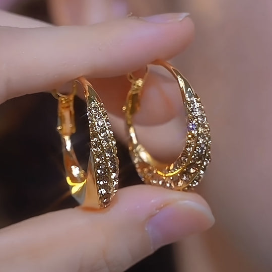 Elegant Twisted Hoop Earrings