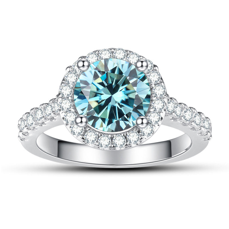 Silver Moissanite Ring