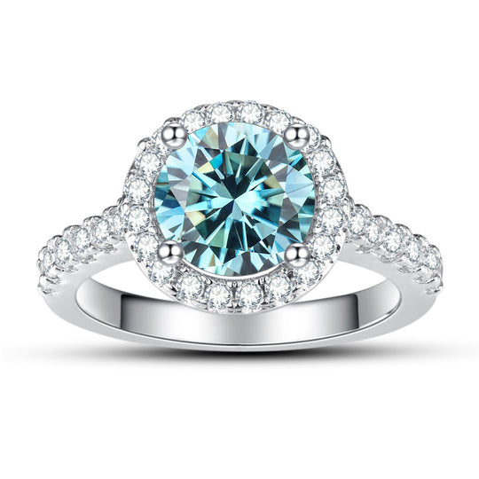Silver Moissanite Ring