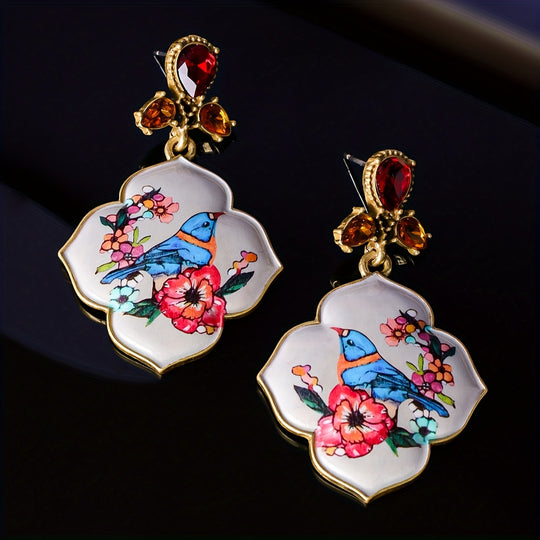 Vintage Enamel Earrings