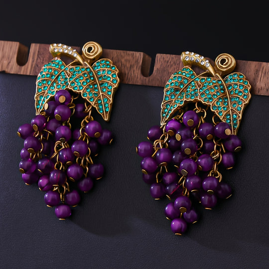Vintage Grape Cluster Earrings