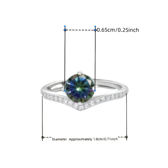Elegant Round Moissanite Ring