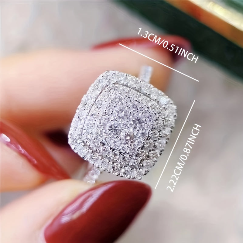 Luxury Full White Zirconia Ring