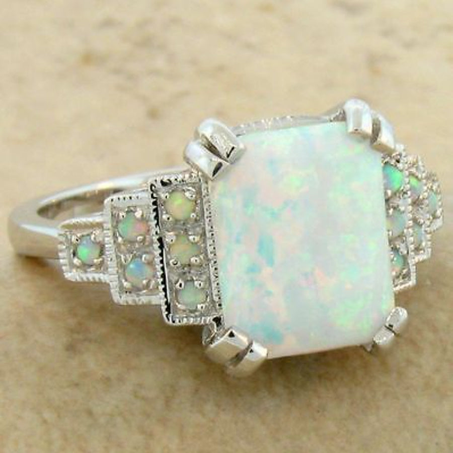 Vintage Classic Inlaid Gem Ring