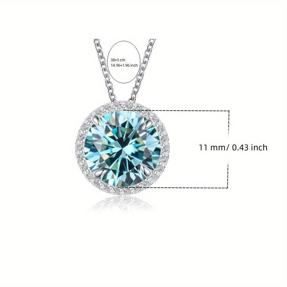 Moissanite Drop Pendant Necklace