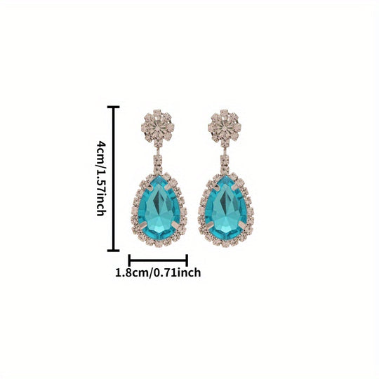 Luxury Rhinestone Teardrop Earrings