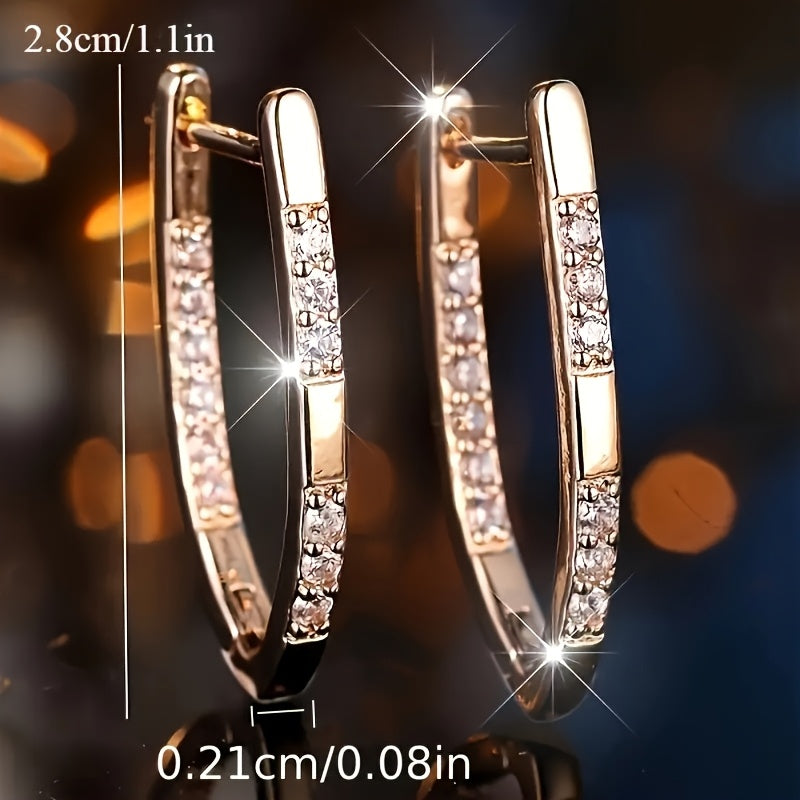 Fashionable & Luxurious V-shape Dangle Earrings