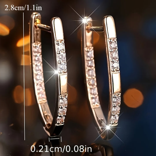 Fashionable & Luxurious V-shape Dangle Earrings