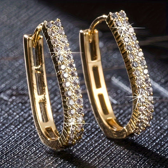 Delicate Circular Zirconia Fashion Earrings