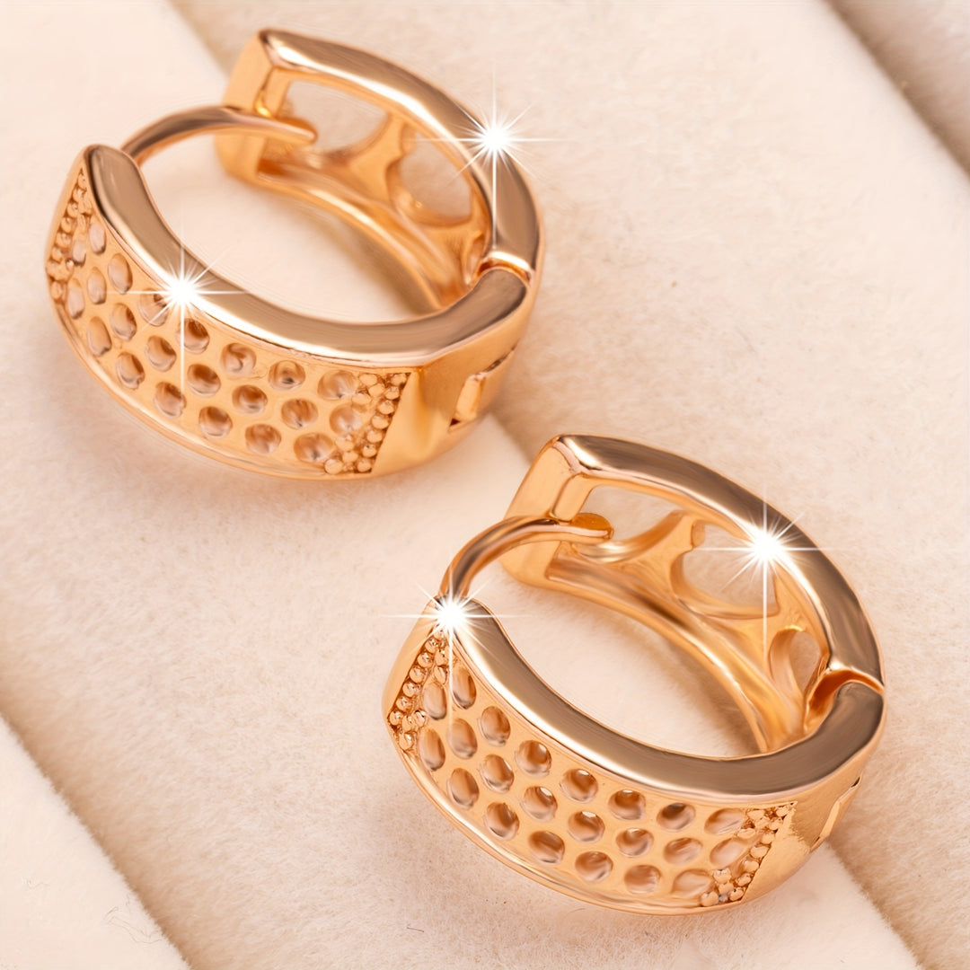 Elegant Heart Hollow Out Hoop Earrings