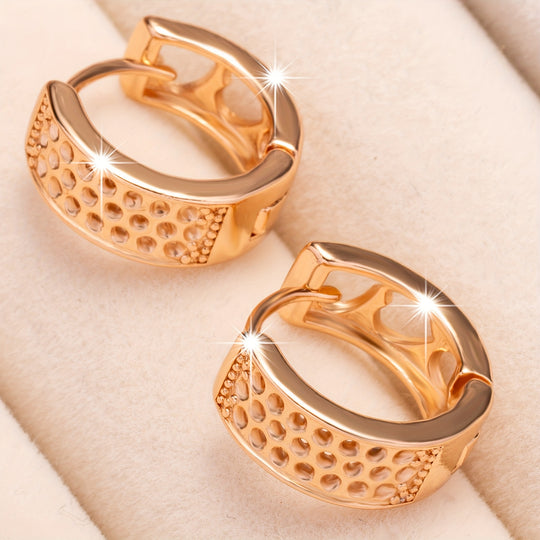 Elegant Heart Hollow Out Hoop Earrings