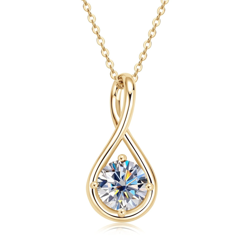 Single Stone Moissanite Pendant Necklace