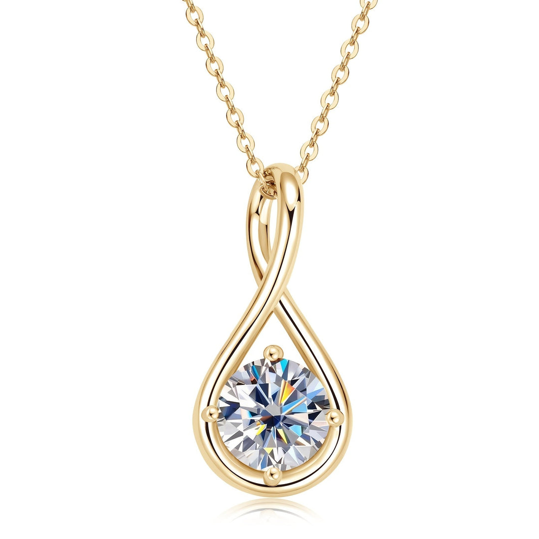 Single Stone Moissanite Pendant Necklace