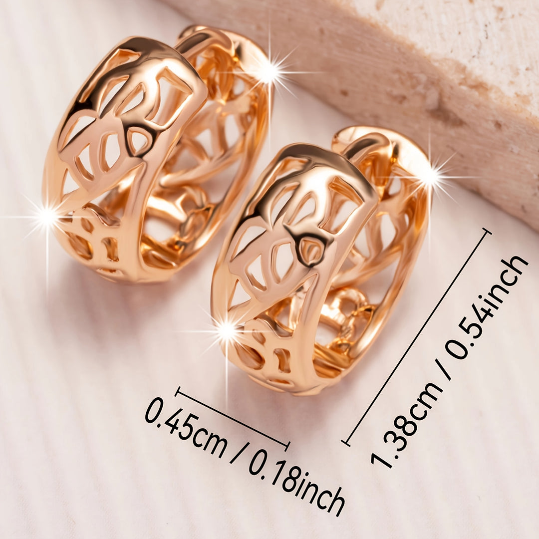 Elegant Cut-Out Hoop Earrings