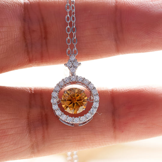 Silver Moissanite Pendant Necklace