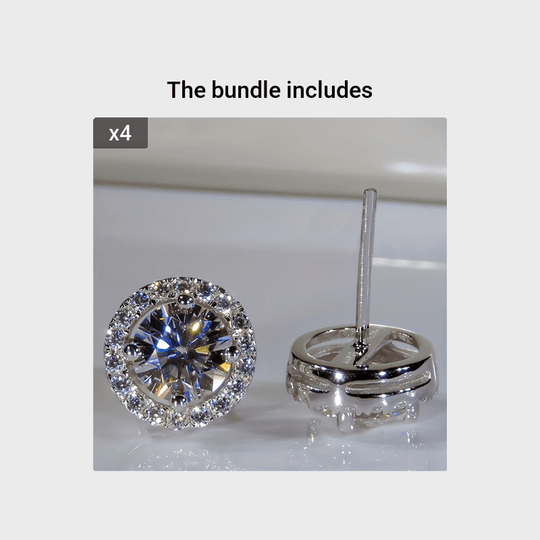 Elegant Round Cubic Zirconia Earrings
