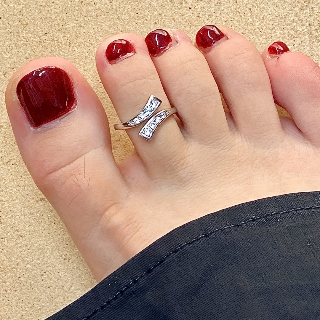 White Zirconia Silver Ring