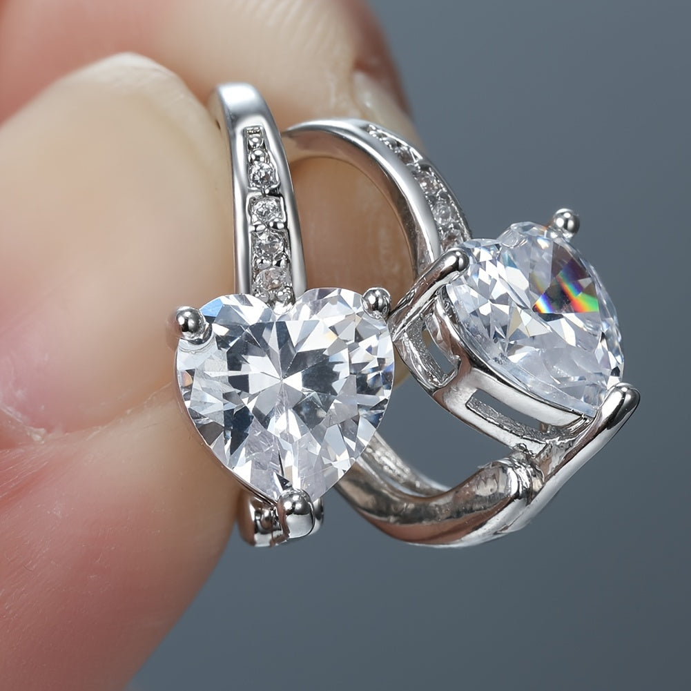 Boho Style Heart-Shaped Hoop Earrings