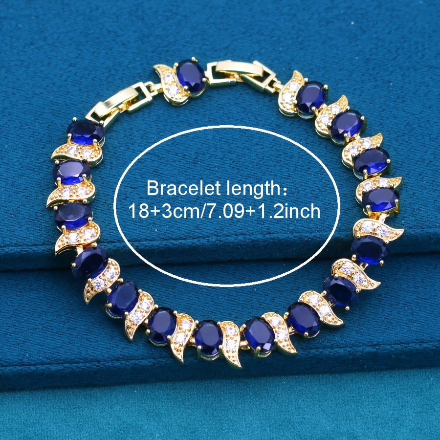 Elegant Blue Jewelry Set