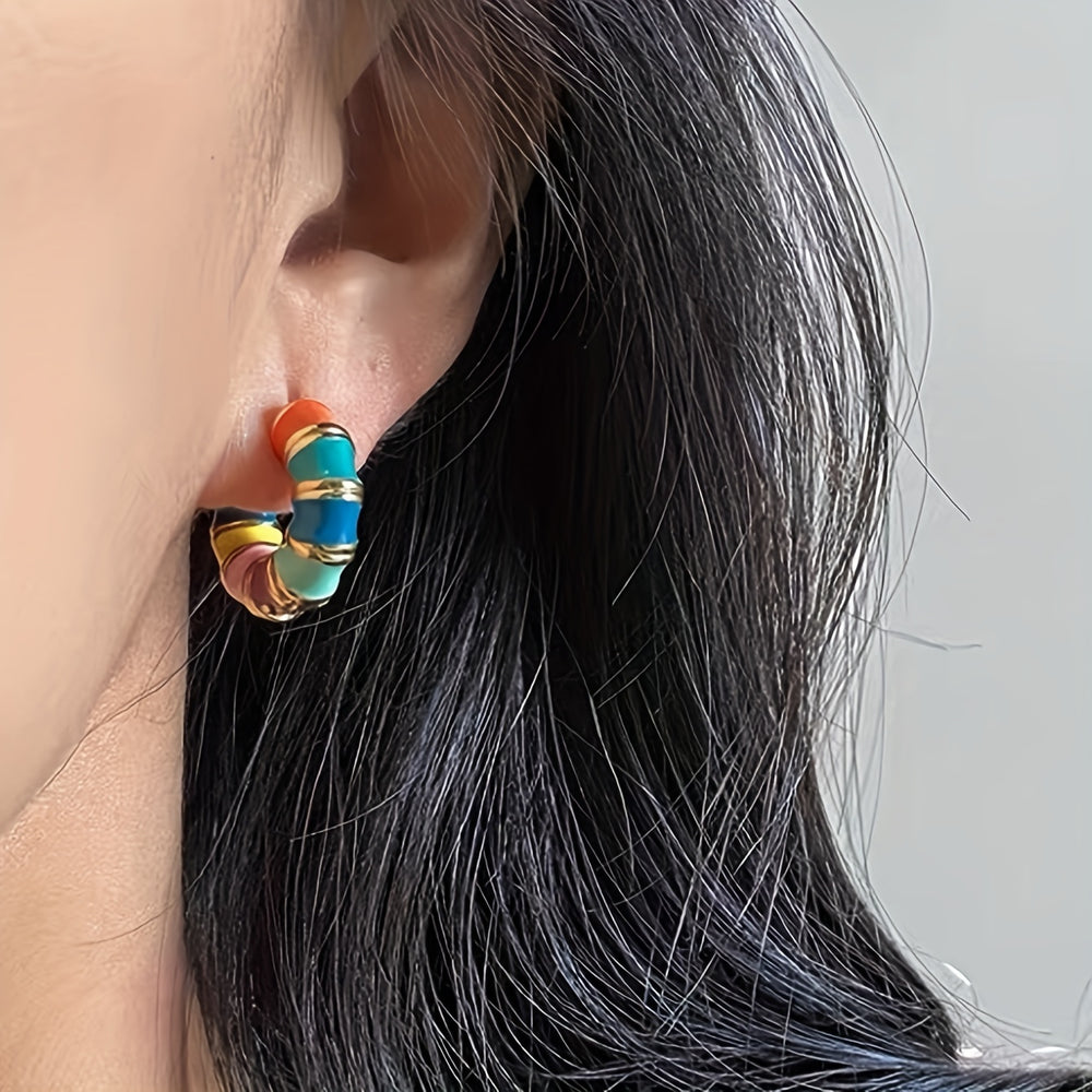 French-Inspired Chic Hoop Earrings