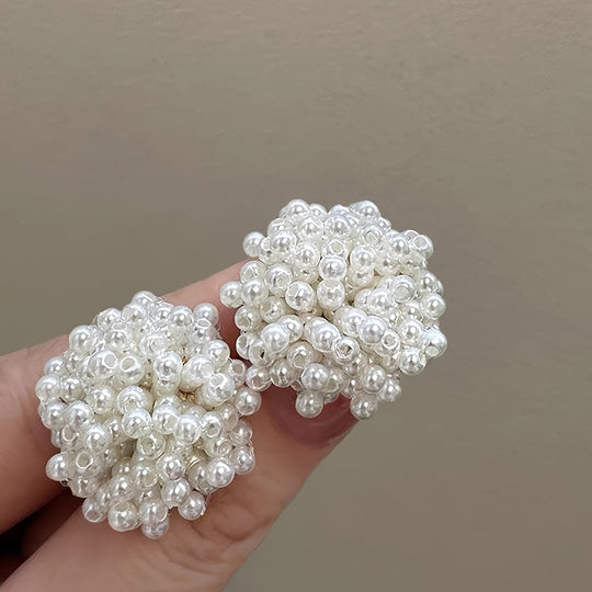 Elegant Faux Pearl Stud Earrings