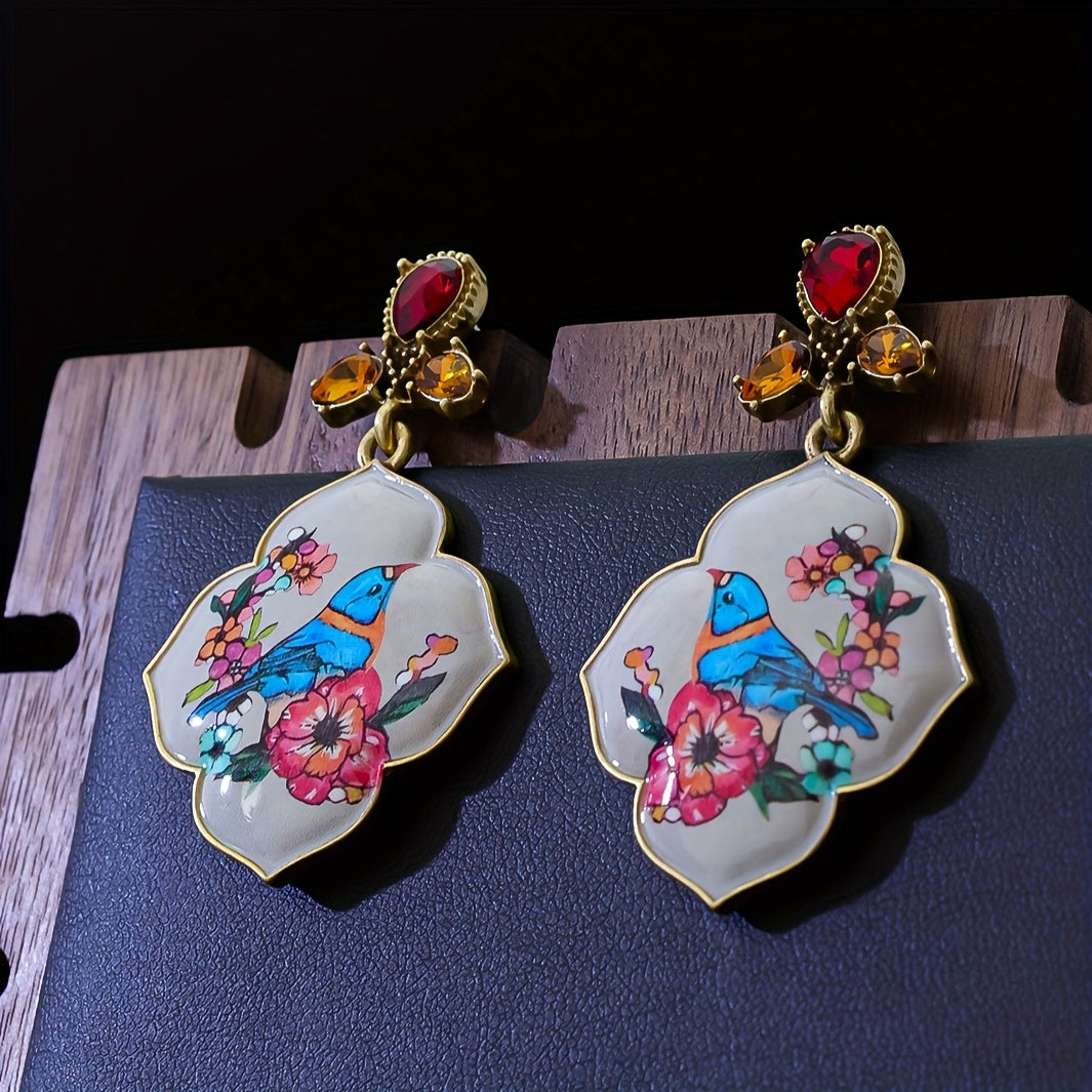 Vintage Enamel Earrings