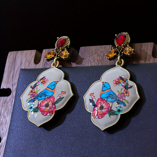 Vintage Enamel Earrings