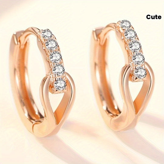 Timeless Rose Golden Hoop Earrings