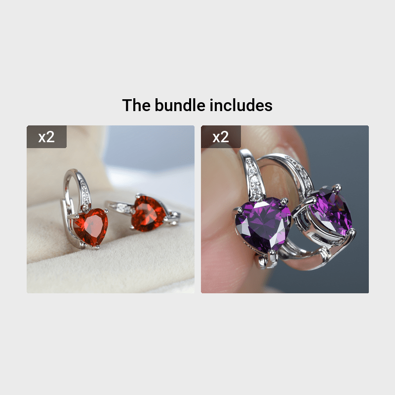 Boho Style Heart-Shaped Hoop Earrings