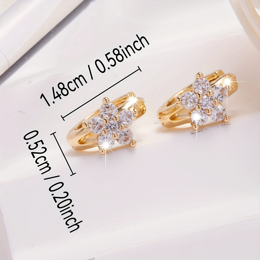 Elegant Floral Hoop Earrings