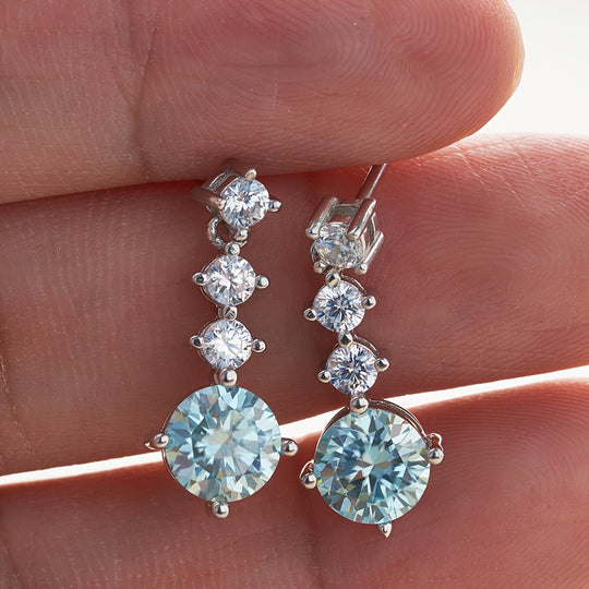 Luxurious Silver Dangle Earrings