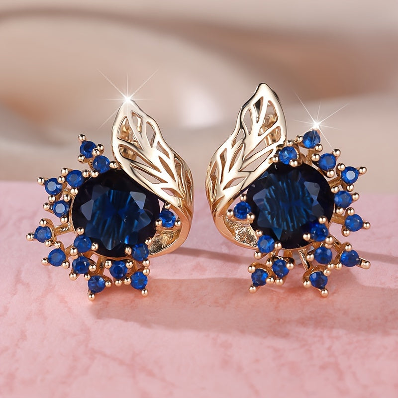 Luxurious Round Cubic Zirconia Earrings