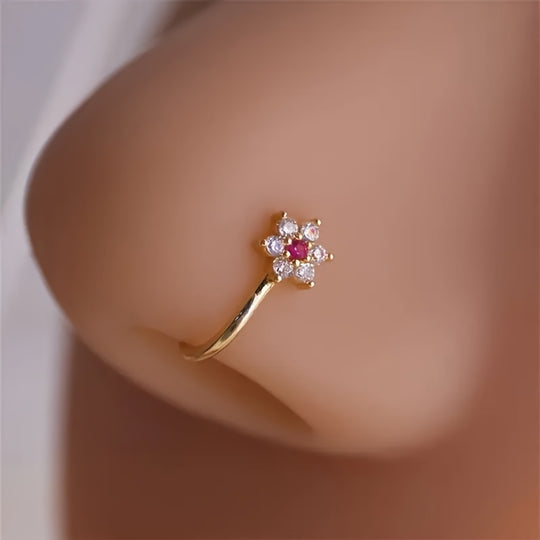 Adjustable U-Shaped Floral Nose Clip