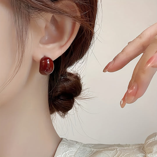 Simple Geometric Oval Fashion Earrings
