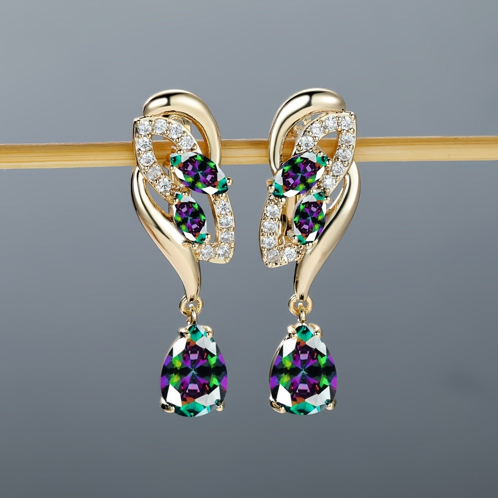 Vibrant Flower Dangle Earrings