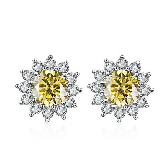 Sunflower Shape Stud Earrings