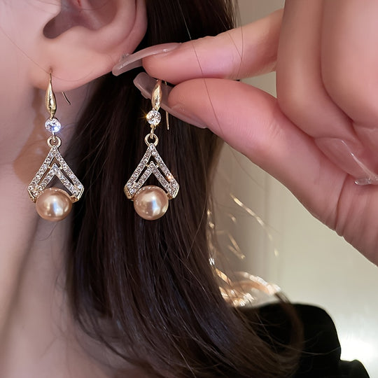 Zirconia Triangle Silver Earrings