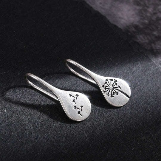 Simple Retro Dandelion Drop Earrings