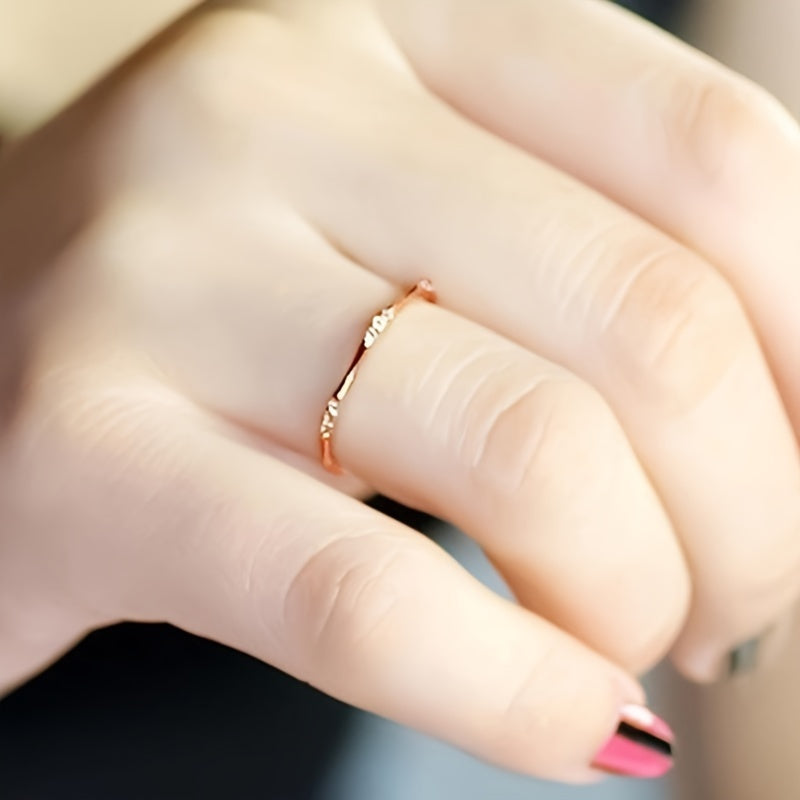Elegant Simple Style Women's Fine Ring