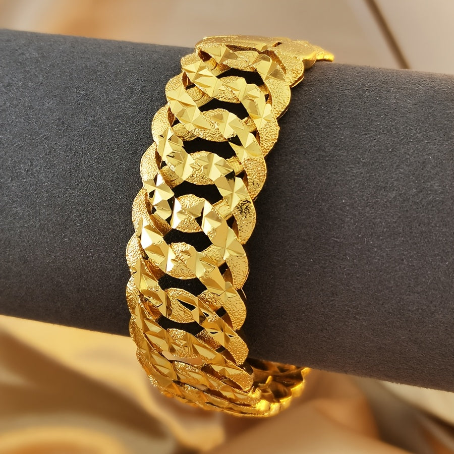 Chunky Golden Braided Bracelet
