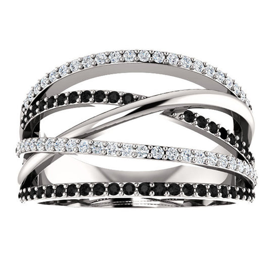 Black & White Zirconia Ring