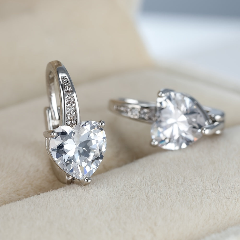 Boho Style Heart-Shaped Hoop Earrings