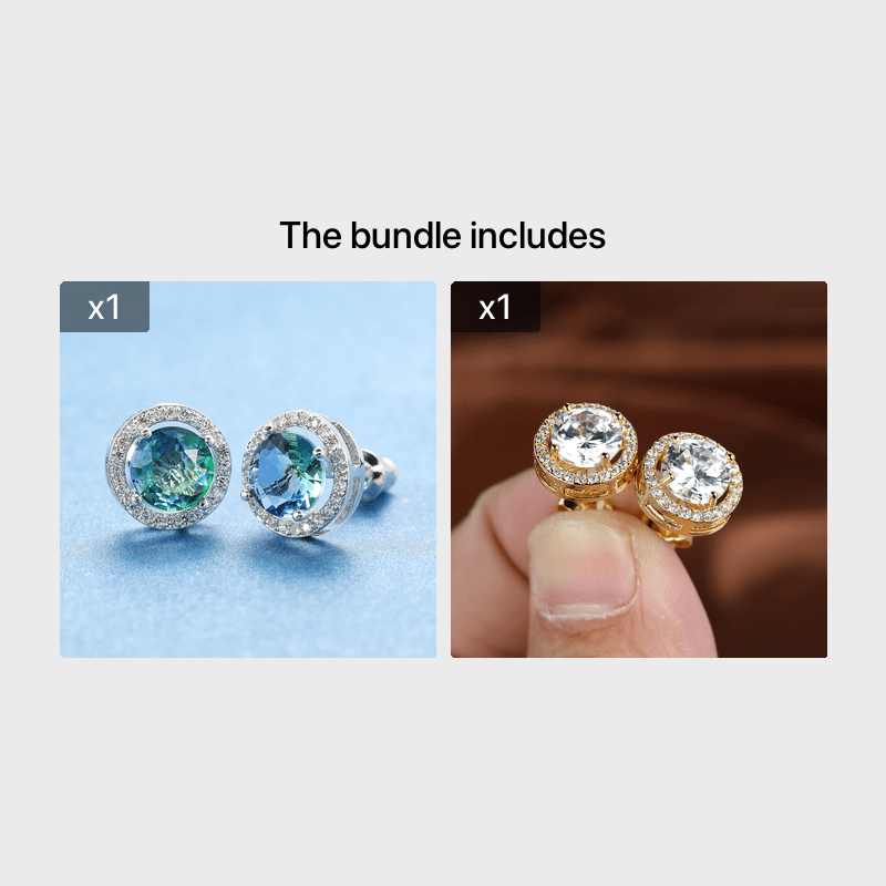 Elegant Round Cubic Zirconia Earrings