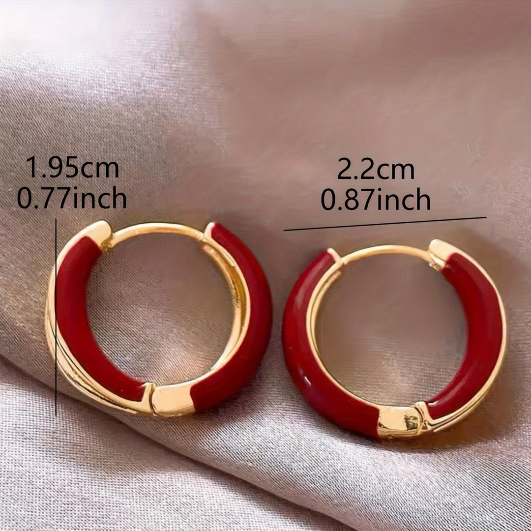 Vintage Elegant Circle Hoop Earrings