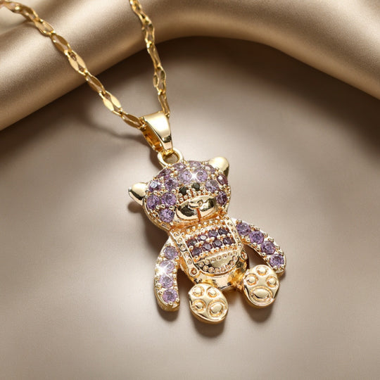 Teddy Bear Pendant Necklace