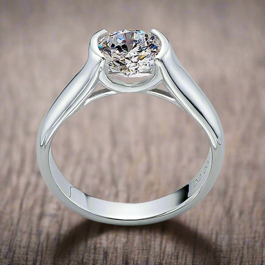 Classic Elegant Moissanite Engagement Ring