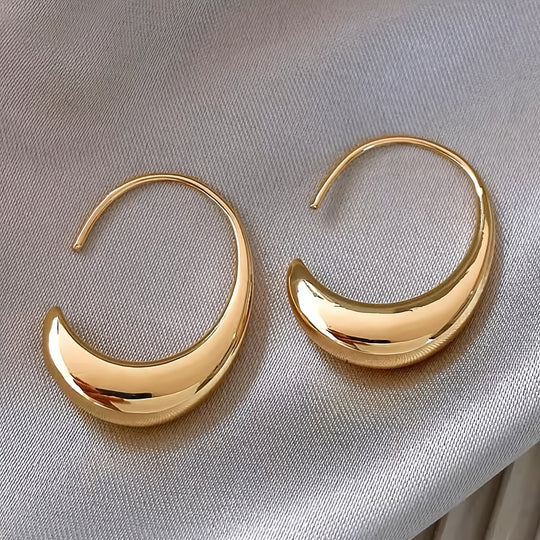 Elegant Minimalist Large Hoop Earrings