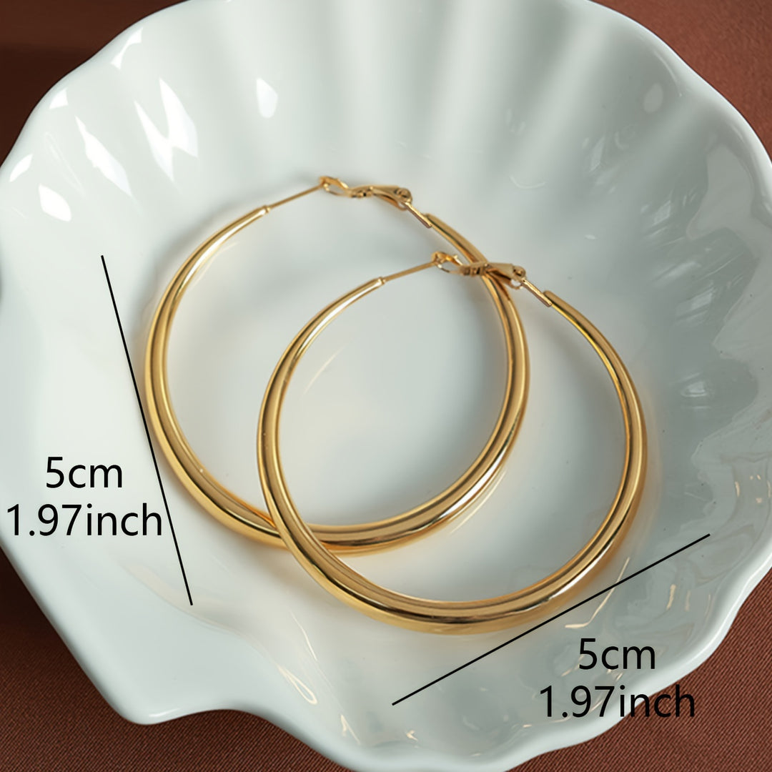 Sleek & Luxurious Circle Hoop Earrings